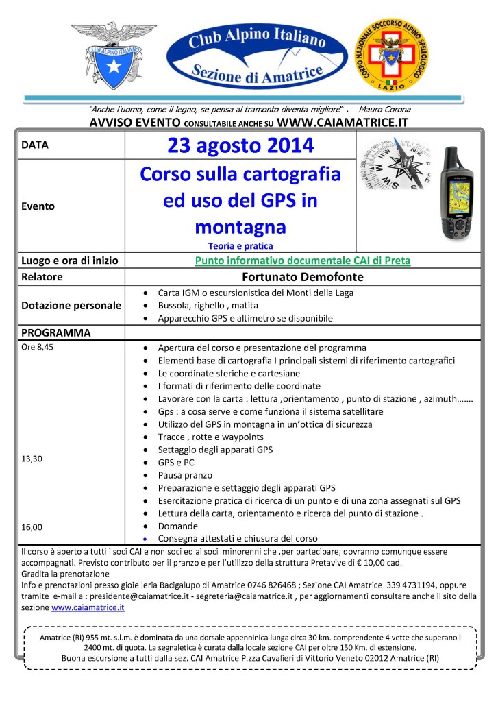 avviso corso orientamento ago14