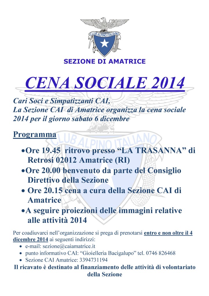 cena sociale 2014