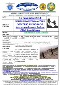 sicuri in montagna 16-11-2014 giornata con il soccorso alpino
