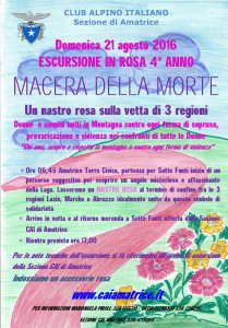 escursione in rosa cai 21 agosto 2016