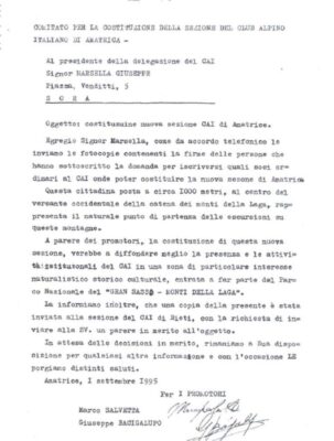 Lettera di fonazione Sezione